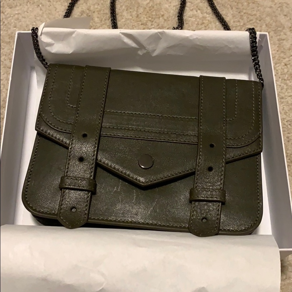 Proenza Schouler PS1 Large chain wallet lux saddle